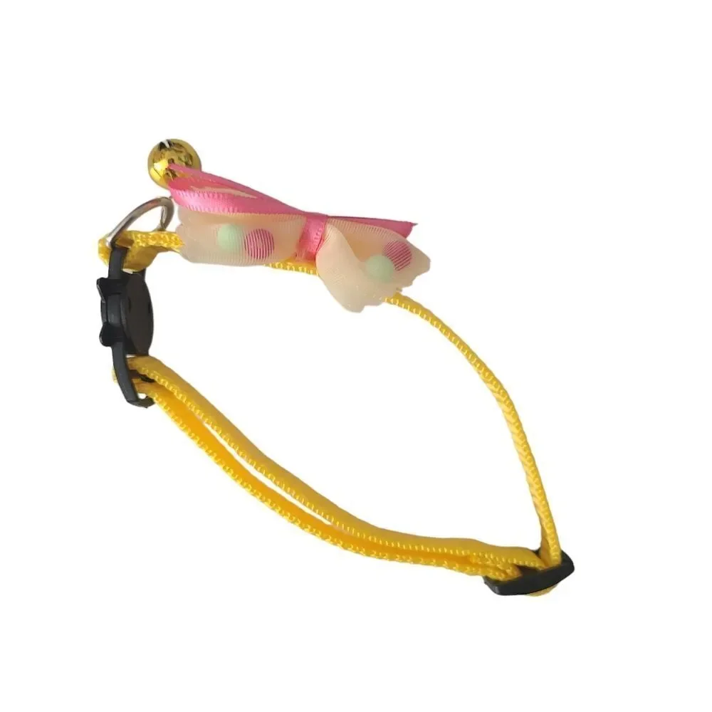 Breakaway Collar With‎ Bell Bow And Beads One Size Fits All Never Worn